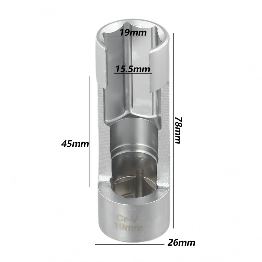 Diesel Fuel Injector Pipe Hexagonal Opening Removal Sleeve Oxygen Sensor Wrench