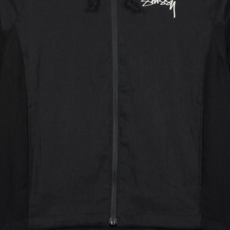 Nike X Stussy Льняная куртка-ветровка Азиатский размер S 'Черный' Мужская FZ5752-010