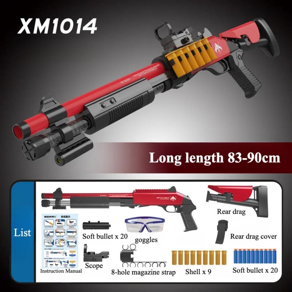 XM1014 Мягкий Сбрасыватель Снарядов Игрушечный Пистолет-Ружье Пенопластовая Пуля Двойное Сопло Модель Дробовика для Ребенка Взрослого Наружной Игры Рождественский Подарок