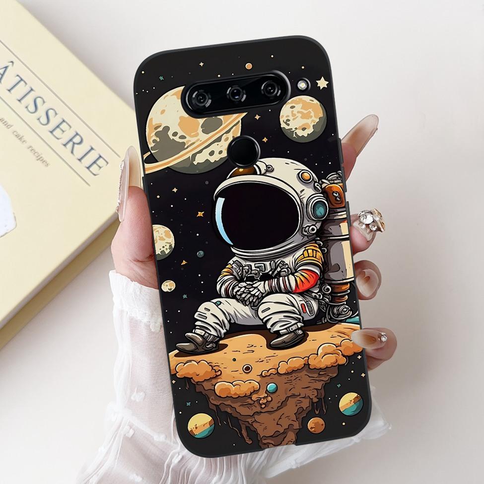 Чехол для LG V40 V50 ThinQ V50S ThinQ, милый мультяшный кот, роскошный, крутой, ударопрочный, силиконовая задняя крышка для LG V50S ThinQ 5G