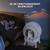 Bac à litière autonettoyant 65L, Capteur Infrarouge, Boîte à arômes /Moniteur de Santé/Nettoyage Facile, Contrôle APP
