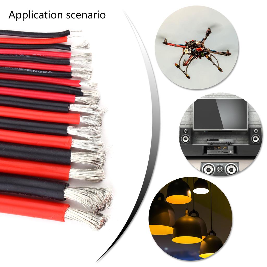 Super Flexible Silicone Electric Wire Heat Resistant Tinned Brass Cable for High Temperatures Applications Daily Use