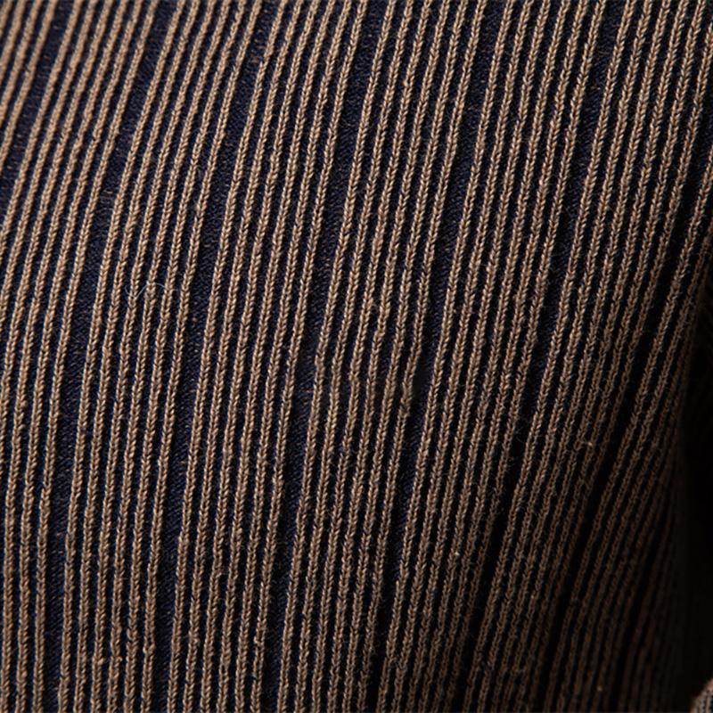 Callaway 2025 Осень и зима вышитый новый полувысокий ворот тонкий полосатый топ, модный качественный мужской свитер-пуловер