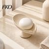 Lotus Leaf Soap Dish Holder, Self Draining Box, Elegant Nordic Style Decorative Container, for Home Bathroom Countertop Non Slip