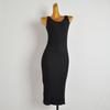 Summer New Round Neck Sleeveless Camisole Knitting Dress Women's Clothing Silm Slim Looking Mid Length Long Length Bodycon Dress