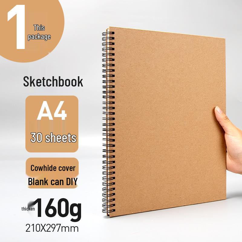 Yuanhao A5 Твердый переплет Спиральный скетчбук для акварели и маркеров
