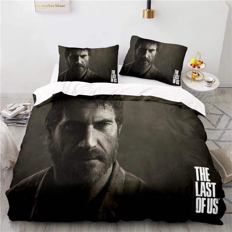 3D-печатная игра The Last of Us Пододеяльник Наволочка Постельное белье Двойной Твин Полный Королева Король Взрослый Дети Постельное белье Пододеяльник