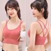 Женский быстросохнущий дышащий спортивный бюстгальтер для женщин больших размеров, тонкое нижнее белье для бега, стиль йоги, крест-накрест, красивая майка на спине
