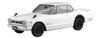 Aoshima Bunka Kyozaisha Rakupla Snap Car Series KPGC10 Skyline HT 1971 White Plastic Model 1/24 2000GT-R Color-coded 01-WH