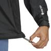 Adidas Куртка мужская Terrex Gore-Tex Logo с капюшоном, водонепроницаемая, ветрозащитная, черная HN2906