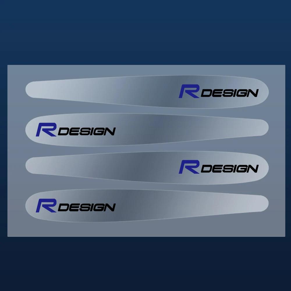 4/8pcs Car Styling Logo Door Handle Bowl Scratches Protective Sticker For Volvo R Design V50 S40 XC90 S40 S60 S70 T6 AWD C30 C40