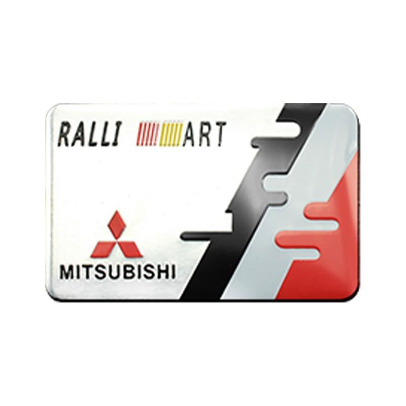 For Mitsubishi Ralliart Lancer 10 9 EX Outlander ASX L200 3D Aluminum Car Stickers Emblem Body Rear Trunk Tail Decal Accessories