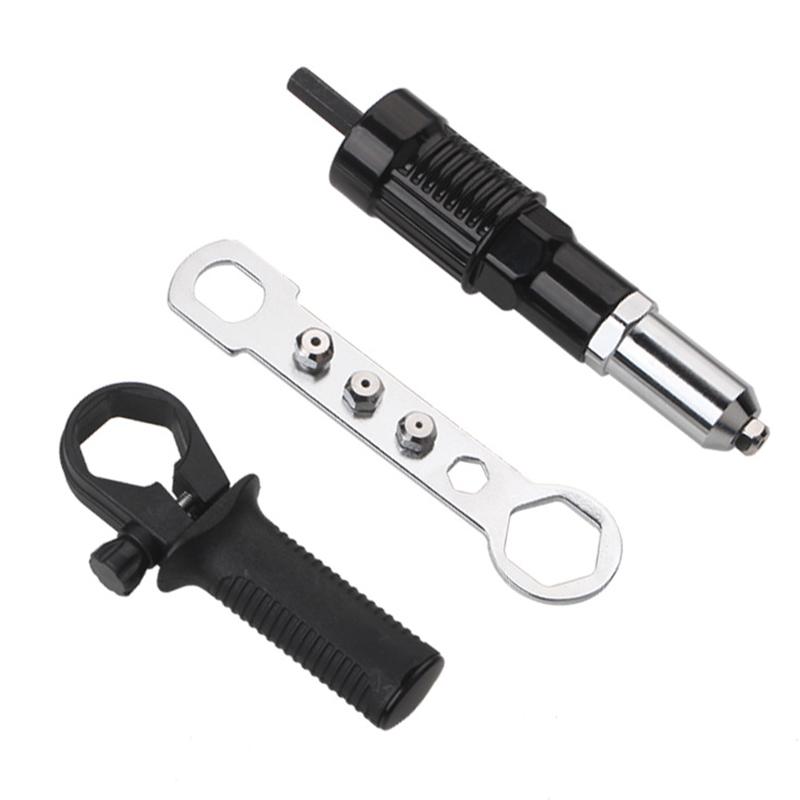 High-Powered Rivet Machine Tool Kit with Electric Rivet Gun Adapter 2.4mm to 4.8mm