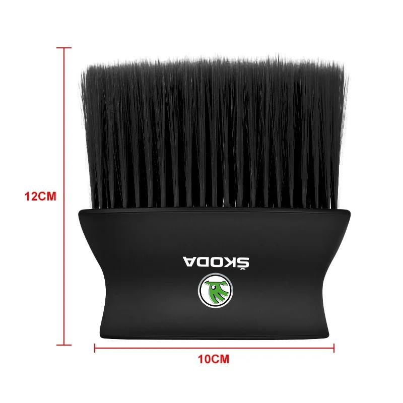 HIAQ2 1PC Car Dedusting Brush Air Outlet Cleaning Brush For Skoda Octavia Fabia Superb Scala Rapid Kodiaq Karoq Kamiq Enyaq Yeti VRS