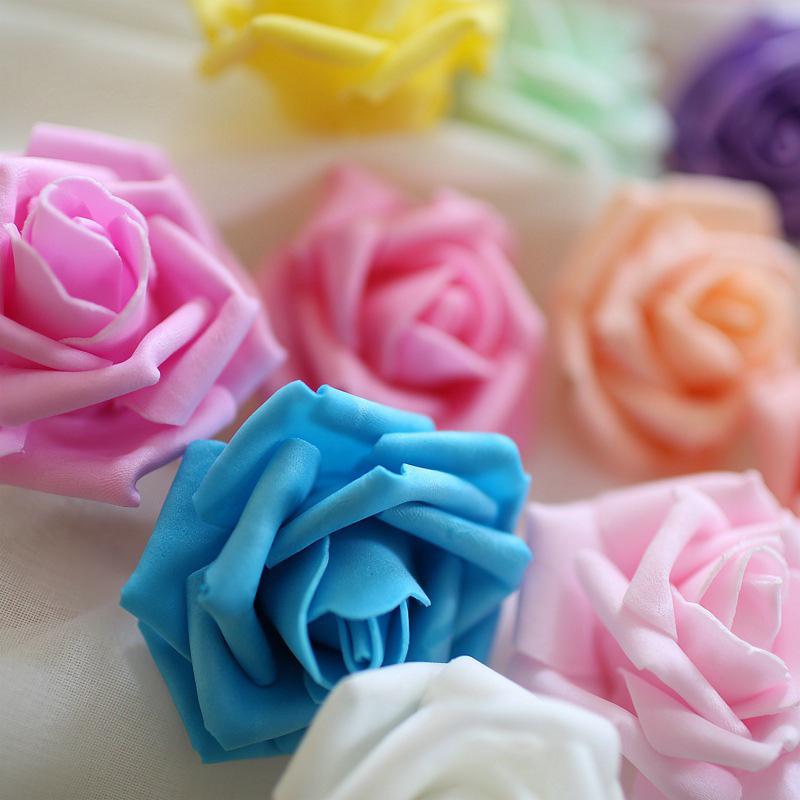 Модный декор для вечеринки, букет искусственных роз, сделай сам, домашний искусственный ПЭ-бутоны для вечеринки, пенопластовые цветы 6 см, свадьба, 10 шт.