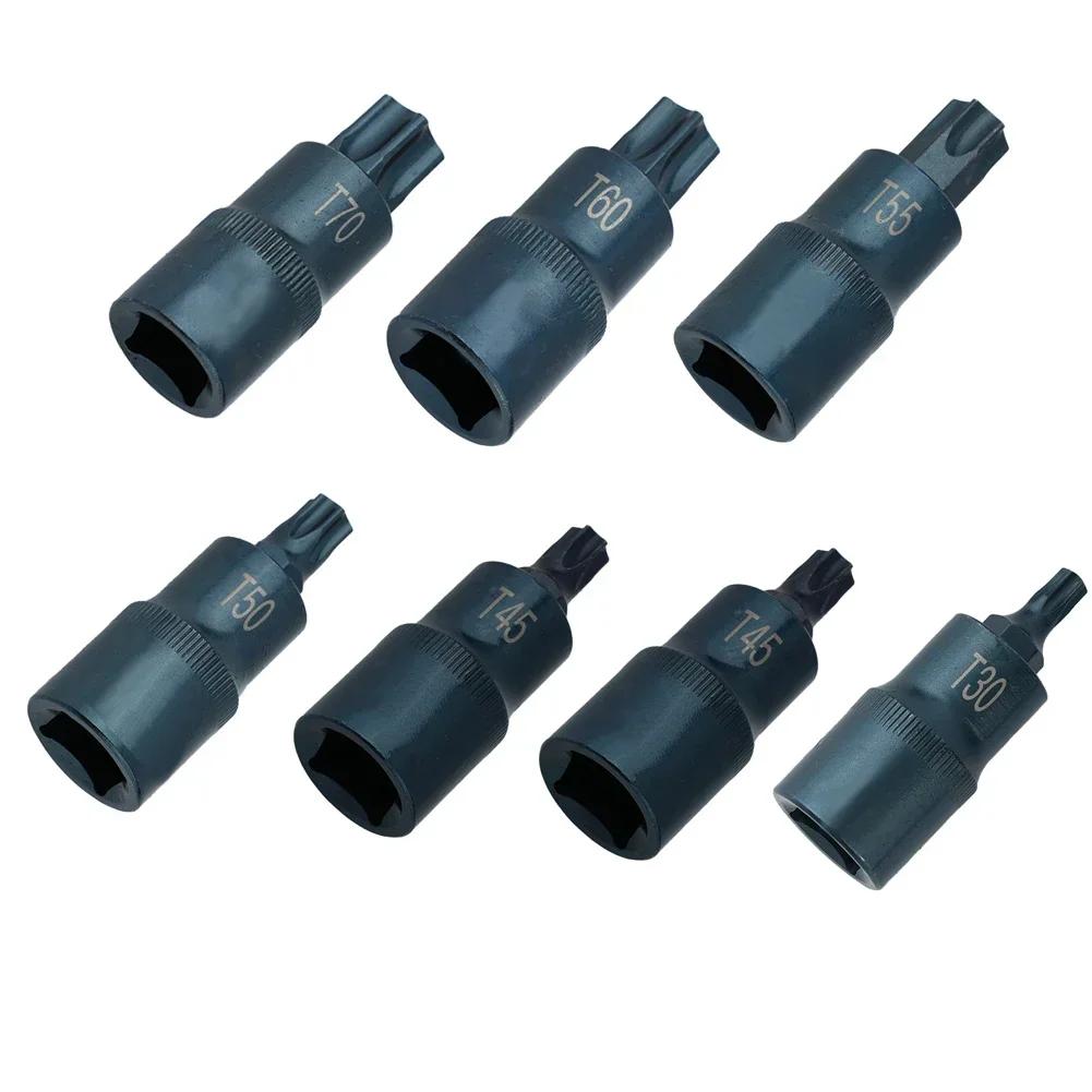 Насадка-бита для отвертки Torx 1/2 дюйма, привод для отвертки, головка T40 T45 T50 T55 T60 T70, инструмент-бита для отвертки для трещоточных ключей