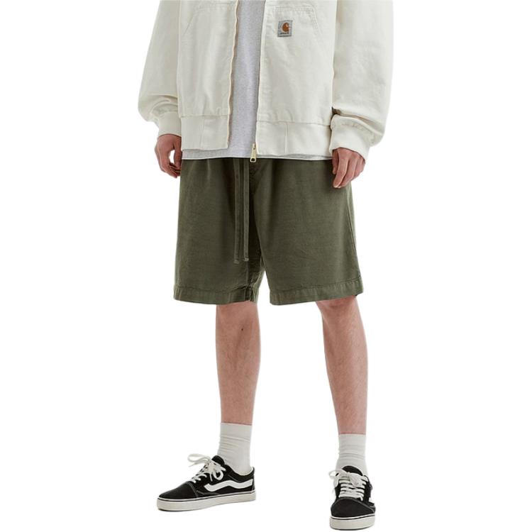 Carhartt WIP Классические квадратные шорты из легкой ткани свободного кроя с логотипом, окрашенные, мужские шорты CHXSPI036493Q-1