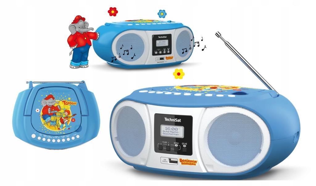 Children' Radio CD Bluetooth Technisat DigitRadio 1990 Benjamin Elephant DAB