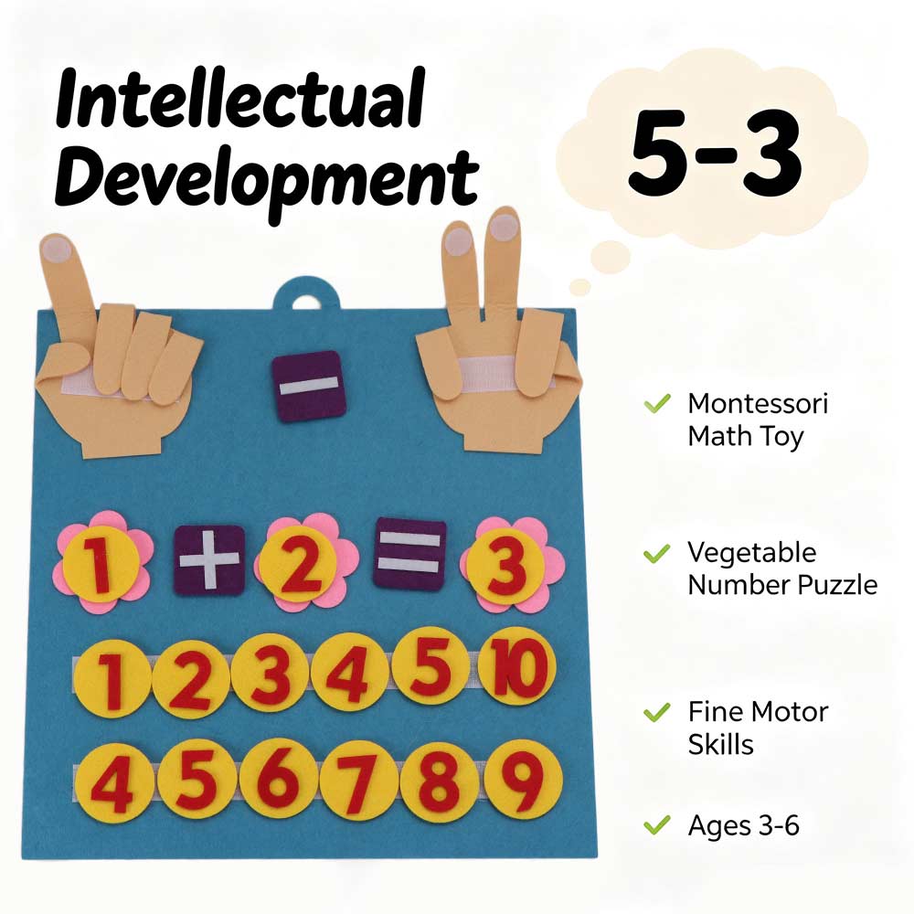 Math Board Felt Math Toy Children Finger Numbers Toys Montessori Toys Kids Early Educational Toy