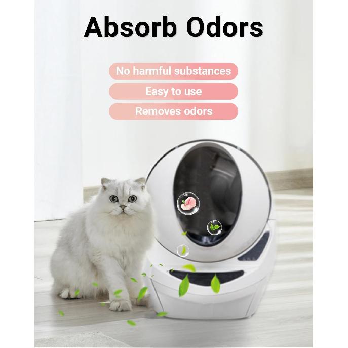 16 Pcs Cat Litter Box Deodorizer Refills Compatible with Whisker OdorTrap Pod Litter Robot 4 Accessories Filter, Eliminates Odors, Litter Box Odor