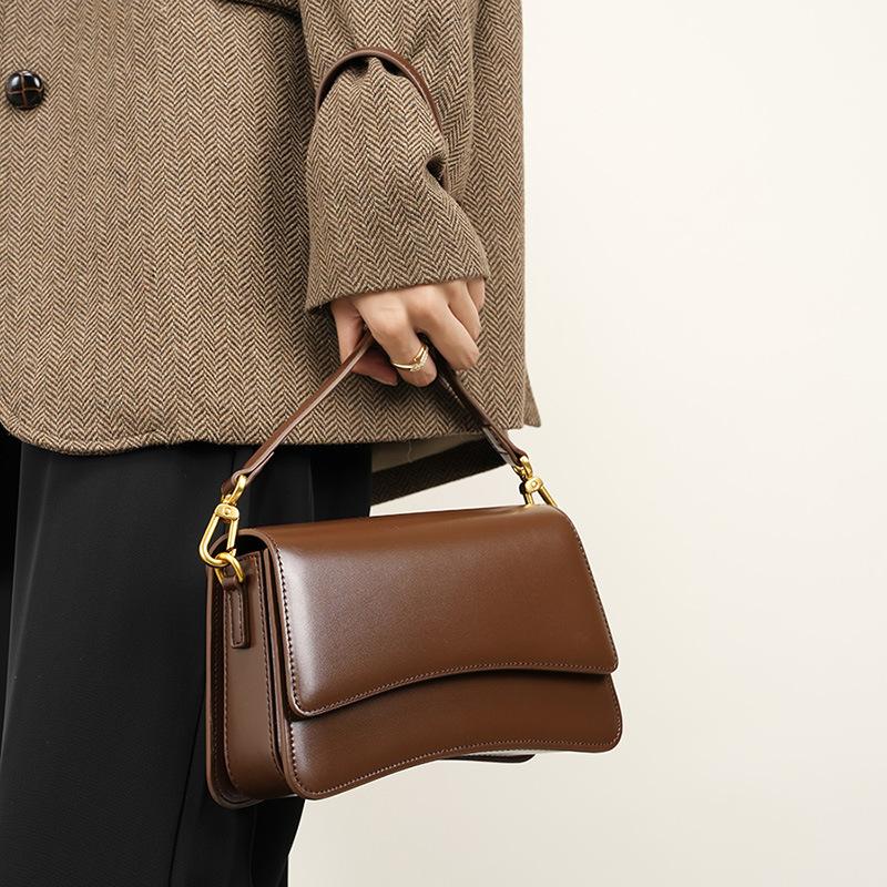 Сумки через плечо из натуральной кожи для женщин Baguette Crossbody Leather Bag Premium Underarm New