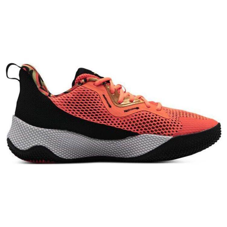 Under Armour Hovr Splash 3 Curry Модные Универсальные Прочные Дышащие Низкие Баскетбольные Кроссовки Унисекс Оранжевые 3026891-800