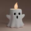 Ghost Flameless Candles Ghost Miniature Candle Lights Flameless Candle Art For Halloween Miniature White Ghost For Bedroom