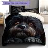 Shih Tzu Pattern Bedding Home Decoration Birthday Gift (1 * duvet cover + 2 * pillowcase, without core)