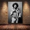 Famous Rock Star Jimi Hendrix Creative Poster Canvas Painting HD Printing Decorative Painting Living Room Decoration