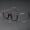 Business Style Anti Blue Light Glasses Ultra Light Retro Black Frame Men'S Flat Glasses Ac Anti Blue Light And Anti Fatigue