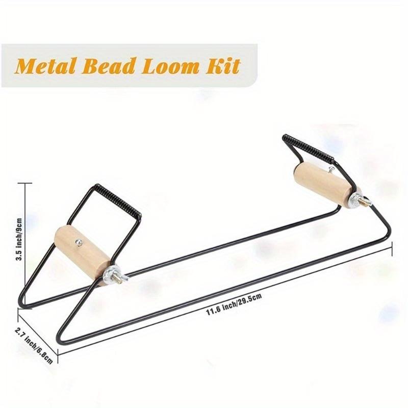 Станок для плетения бисером Простой в использовании инструмент DIY с эластичной лентой, подвеской, чешскими стеклянными бусинами, иглой для изготовления браслетов, ожерелий, украшений