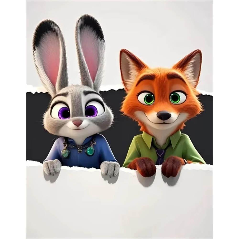 Disney Зверополис Джуди Ник 5D Алмазная Живопись Полностью с Алмазами Сделай Сам Ручная Алмазная Живопись Мультяшный Декоративный Набор для Живописи