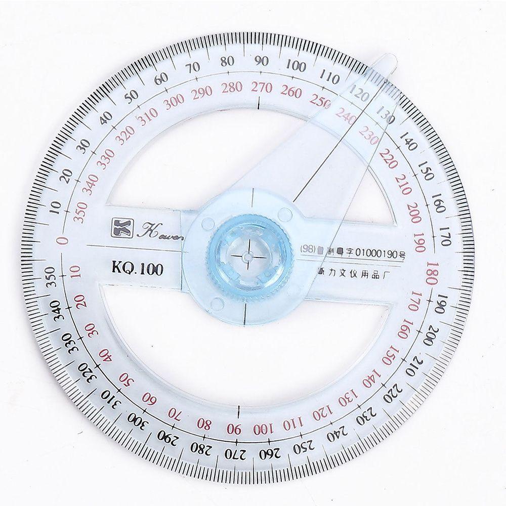 Durable Portable Office School Drafting Supplies Protractor Ruler Measuring Tool Pointer