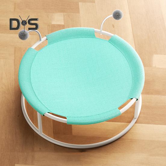 Поднятая кровать для кошки, отдельно стоящая круглая кровать-гамак для кошки со съемной моющейся сеткой, охлаждающая кровать для сна для кошек и собак