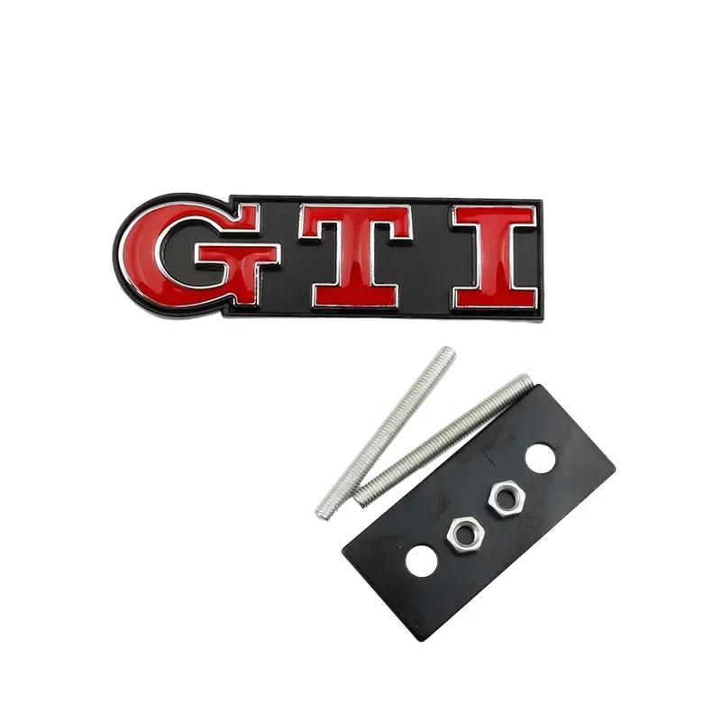 AABIQ1 Metal Car GTI Logo Front Grille Emblem Badge Stickers for Volkswagen Golf 4 5 6 7 8 Passat Jetta Polo Touareg GTD GLI Touran