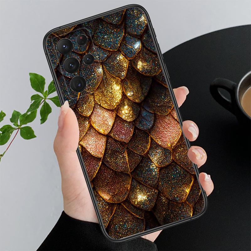 Mermaid scales Fish Scale Phone Case For Samsung S25 S24 S23 S22 S21 S20 Ultra S20 S22 S21 S23 S20 FE S24 Plus