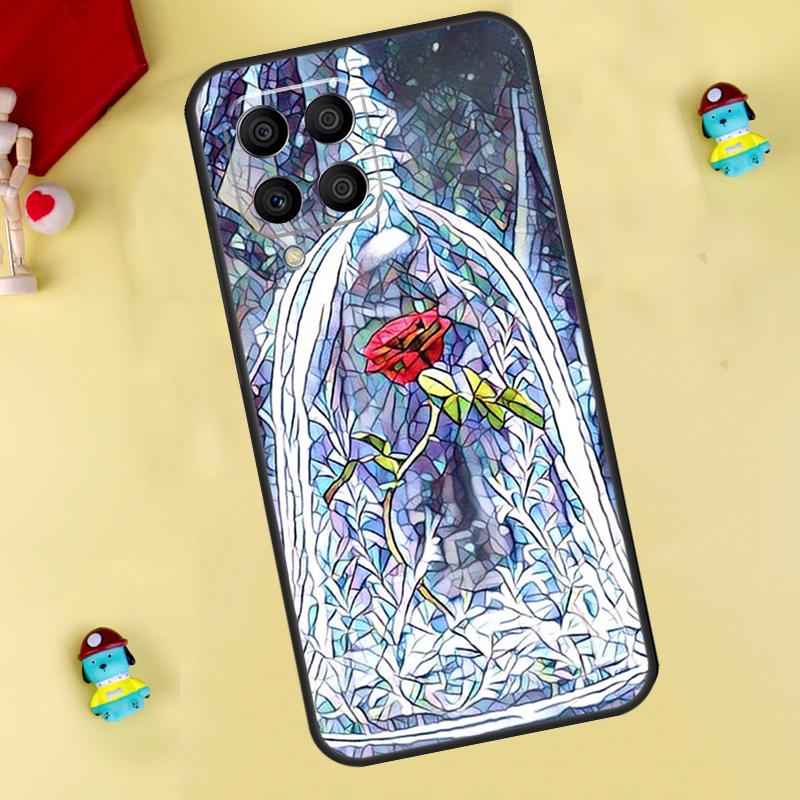 Stained Glass Rose Galaxys Case For Samsung Galaxy M13 M33 M53 M14 M12 M15 M06 M16 M36 M56 M31 M32 M52 M35 M55 M34 M54