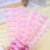 120pcs/bag Glossy Coffin Pink Ombre Press On Nails Medium Pink Gradient Fench Design False Nails Elegant Style Fake Nails Tips