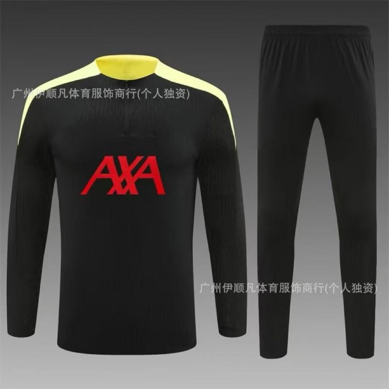 Men Women Soccer Training Jersey Half-Zip Warm-Up Top Napoli PSG AC Milan Brazil Manchester United Fans