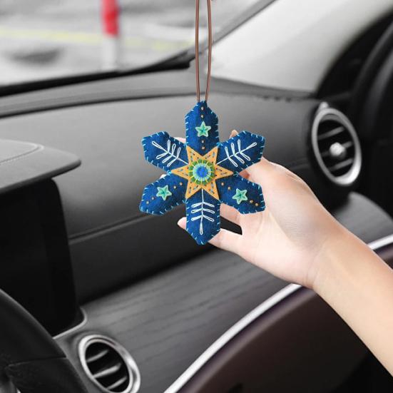Рождественское украшение DIY Набор для поделок из фетра Художественное украшение ручной работы с цветами, звездами, листьями Универсальный домашний декор