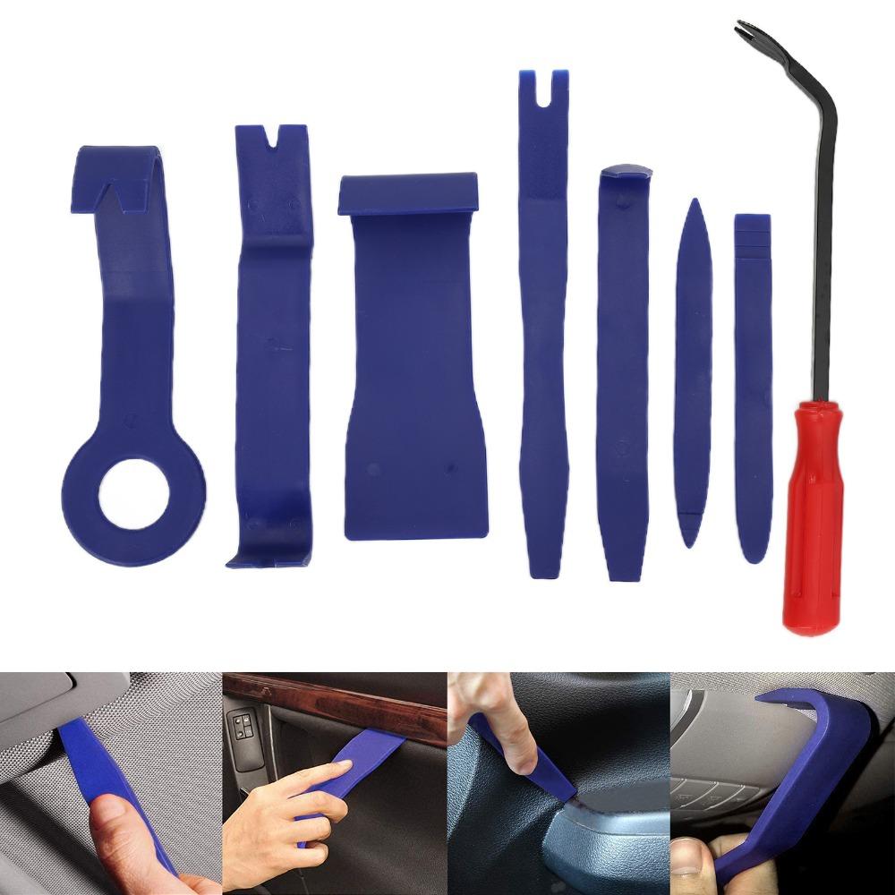 8PCS Universal Door Panel Removal Tool Lightweight Dash Pry Bar Set  Car Maintenance