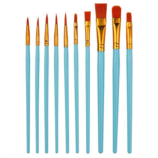 10 шт. кисти для рисования с длинной ручкой, мягкая щетина, сильная впитываемость, акварель, круглые заостренные многофункциональные кисти для рисования, набор кистей для художников