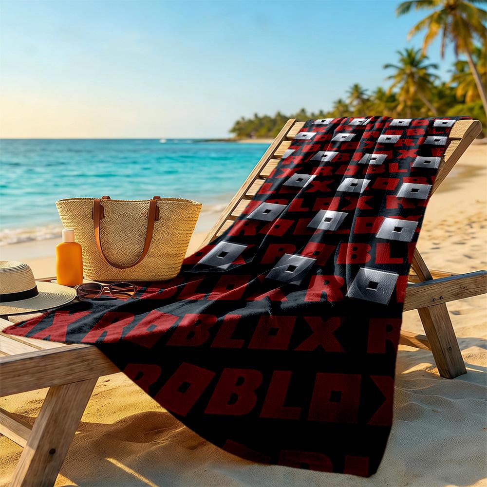 Roblox Beach Towel Super Soft & Absorbent Comfortable Lightweight Suitable for Swimming, Gym, Camping, Yoga Vacation