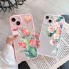 Чехол для телефона с принтом цветов тюльпанов для IPhone 15 Pro Max 11 12 13 14 8 7 Plus SE 2020 X XR XS Ударопрочный бампер