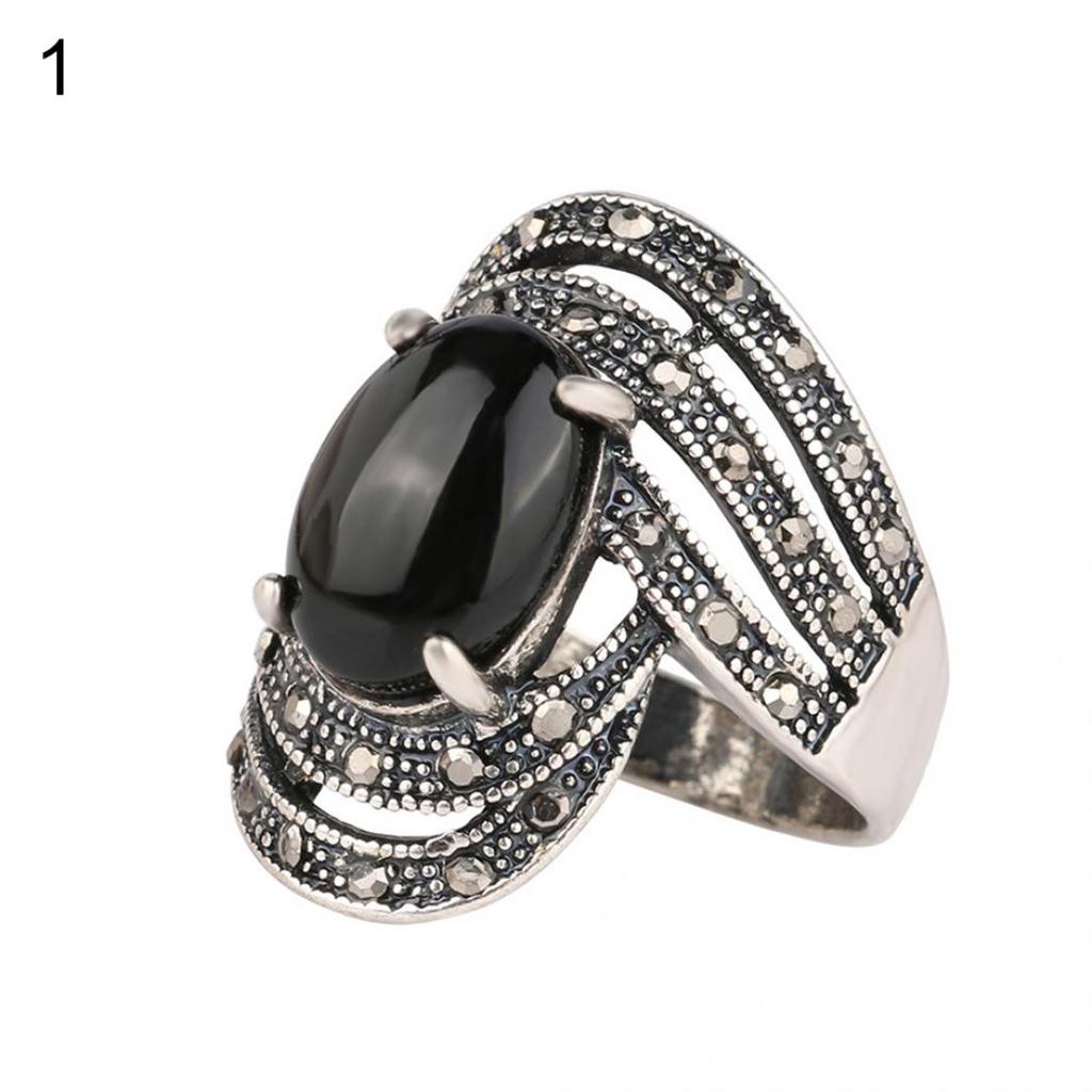 Элегантное винтажное кольцо с камнем для женщин