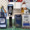 Miniature American Payphone In 1:12 Scale Vintage American Street Replicas Small Ornaments Miniature American Mailbox Ornament