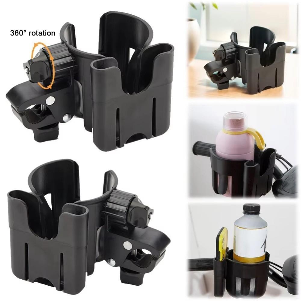 Quick Release Stroller Water Bottle Organizer with Phone Holder Trolley Drinks Holder Trolley