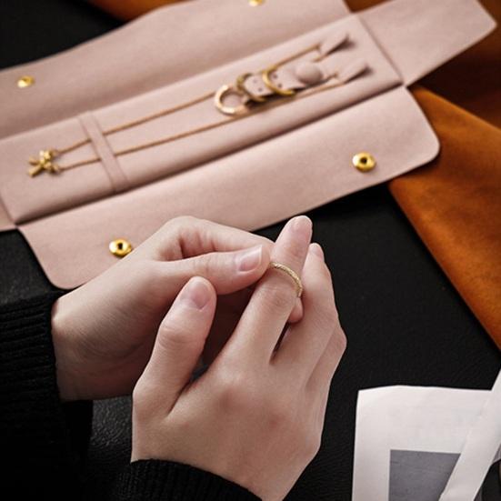 Мешочек для хранения ювелирных изделий на кнопке, из микрофибры, устойчивый к царапинам, дорожный органайзер для ювелирных изделий для ожерелий, серег-пуссетов, колец