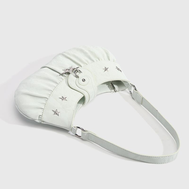 Niche Bag Mint Star Armpit Bag Women's Spring and Summer New Pleated Dumpling Bag Shoulder Bag