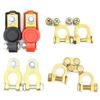 1Pair Car Battery Terminal Clamps Adjustable Conductive Caps Heavy Duty Stud Type Cable Positive Negative Motorcycle Boat Car